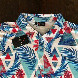 YATTA GOLF Vibe Maikai'i Men's Golf Polo 4XL Floral Hawaiian Tropical NWT
